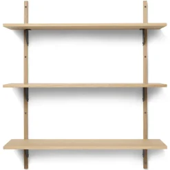 Ferm Living Shelves & Shelving Systems*Sector shelf triple wide, Oak-black Brown