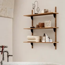 Ferm Living Shelves & Shelving Systems*Sector shelf triple wide, Oak-black Brown