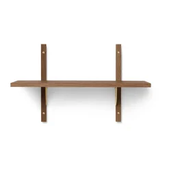 Ferm Living Shelves & Shelving Systems*Sector shelfS/S, Smoked Oak, brass Brown