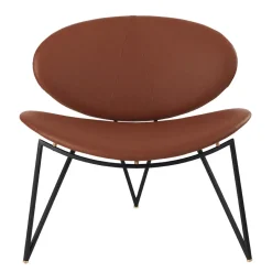 AYTM Armchairs & Footstools|Chairs*Semper lounge chair, Black-cognac BrownBlack