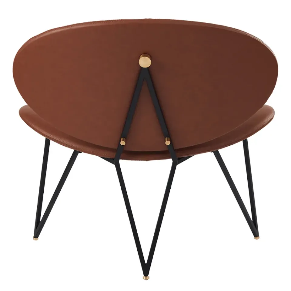 AYTM Armchairs & Footstools|Chairs*Semper lounge chair, Black-cognac BrownBlack