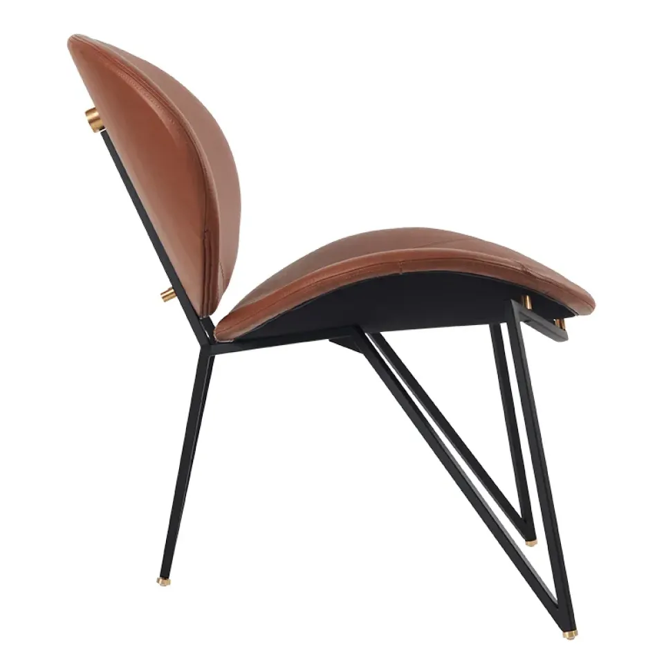 AYTM Armchairs & Footstools|Chairs*Semper lounge chair, Black-cognac BrownBlack