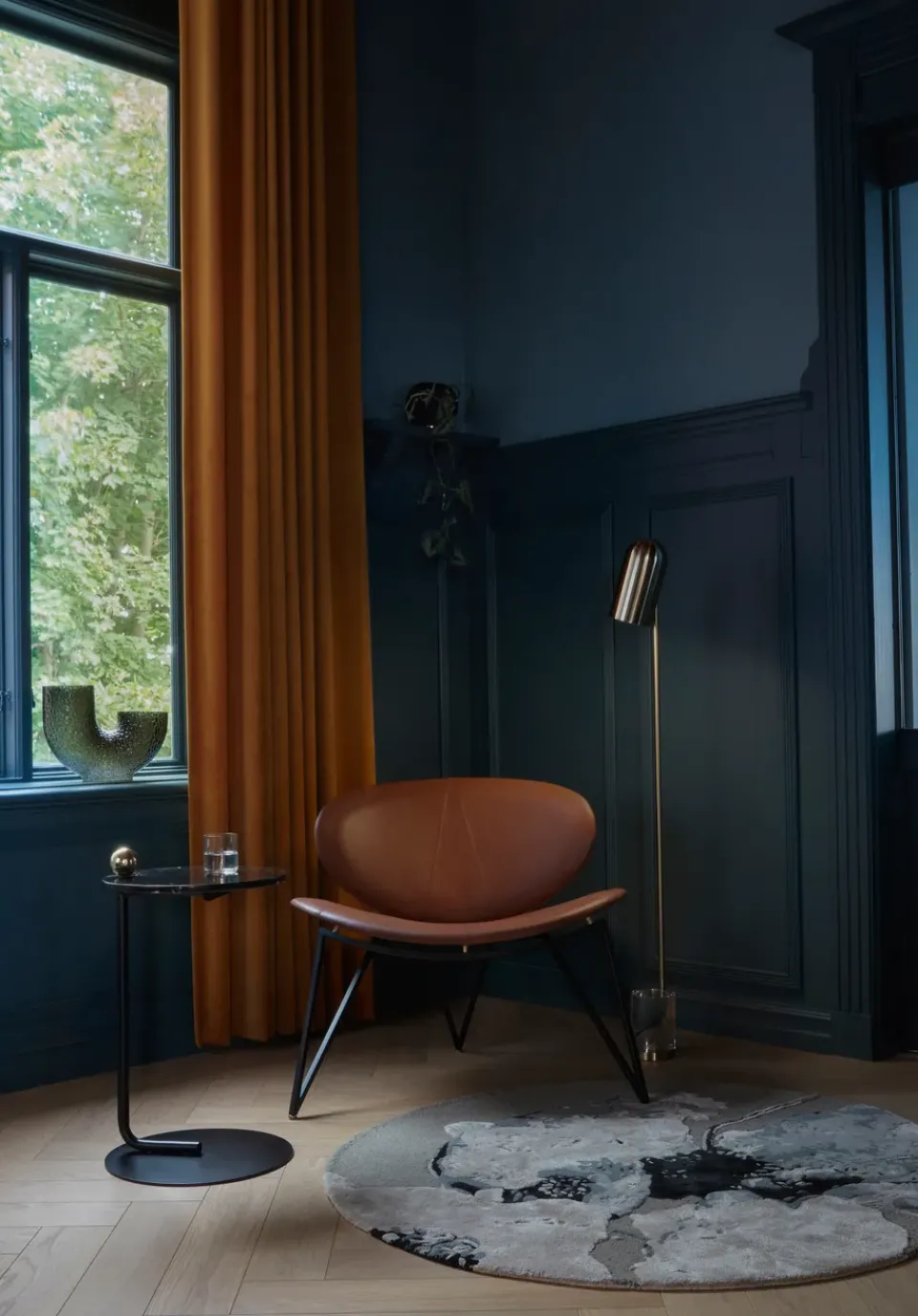 AYTM Armchairs & Footstools|Chairs*Semper lounge chair, Black-cognac BrownBlack