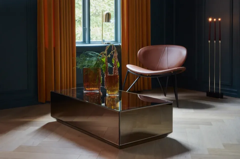 AYTM Armchairs & Footstools|Chairs*Semper lounge chair, Black-cognac BrownBlack