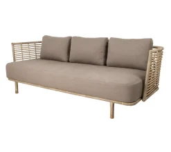 Cane-line Outdoor Lounge Furniture|Garden Sofas & Garden Benches*Sense sofa 3-seater weave, AirTouch taupe Beige