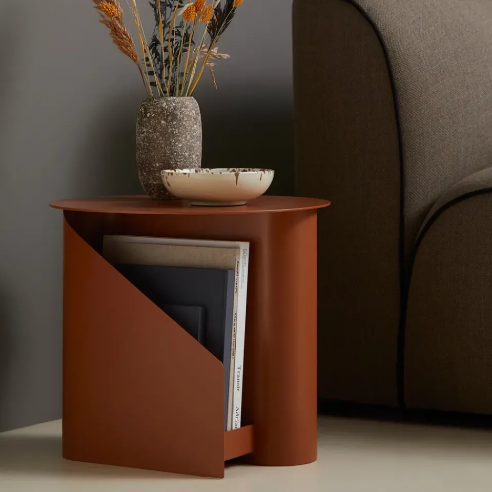 Woud Side Tables*Sentrum side table, Burnt Orange