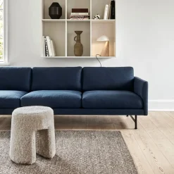 Fredericia Furniture Sitting Poufs*Sequoia ottoman, Sheepskin moonlight White