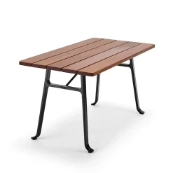 Byarums bruk Table For Outdoor Use*Seriff table, Mahogany oil, black stand BrownBlack