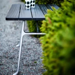 Byarums bruk Table For Outdoor Use*Seriff table, Mahogany oil, black stand BrownBlack