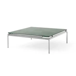 &Tradition Coffee Tables*Sett LN13 coffee table, Verde guatemala-dark chrome Green