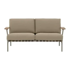 Muuto Garden Sofas & Garden Benches|Balcony Furniture*Settle 2-seater sofa, Ribbed Weave 5 Taupe Beige
