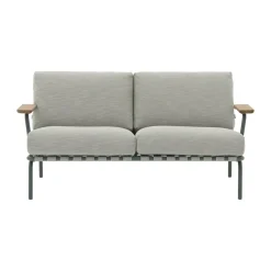 Muuto Garden Sofas & Garden Benches|Balcony Furniture*Settle 2-seater sofa, Ribbed Weave 2 Dark Green