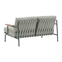 Muuto Garden Sofas & Garden Benches|Balcony Furniture*Settle 2-seater sofa, Ribbed Weave 2 Dark Green