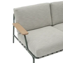 Muuto Garden Sofas & Garden Benches|Balcony Furniture*Settle 2-seater sofa, Ribbed Weave 2 Dark Green