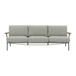 Muuto Garden Sofas & Garden Benches|Balcony Furniture*Settle 3-seater sofa, Ribbed Weave 2 Dark Green