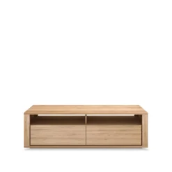 Ethnicraft T.V & Media Units|Dressers & Sideboards*Shadow media cabinet, Oiled oak 2 drawers Beige