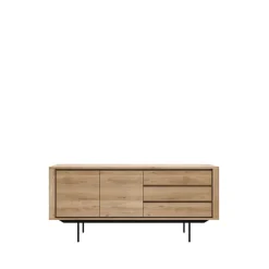 Ethnicraft Dressers & Sideboards*Shadow sideboard, Oak-Wax oil 2 doors 3 drawers Beige