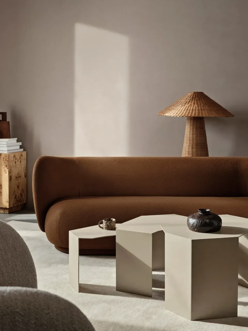 Ferm Living Side Tables*Shard cluster table 3-pack, Cashmere Beige