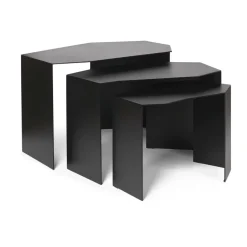Ferm Living Side Tables*Shard cluster table 3-pack, Black