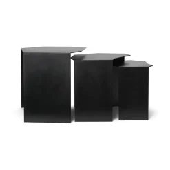 Ferm Living Side Tables*Shard cluster table 3-pack, Black