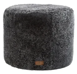 Shepherd of Sweden Sitting Poufs*Shepherd pouf Frida 50x40 cm, graphite black GreyBlack