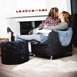 Shepherd of Sweden Sitting Poufs*Shepherd sit pouf Frida, -graphite Black