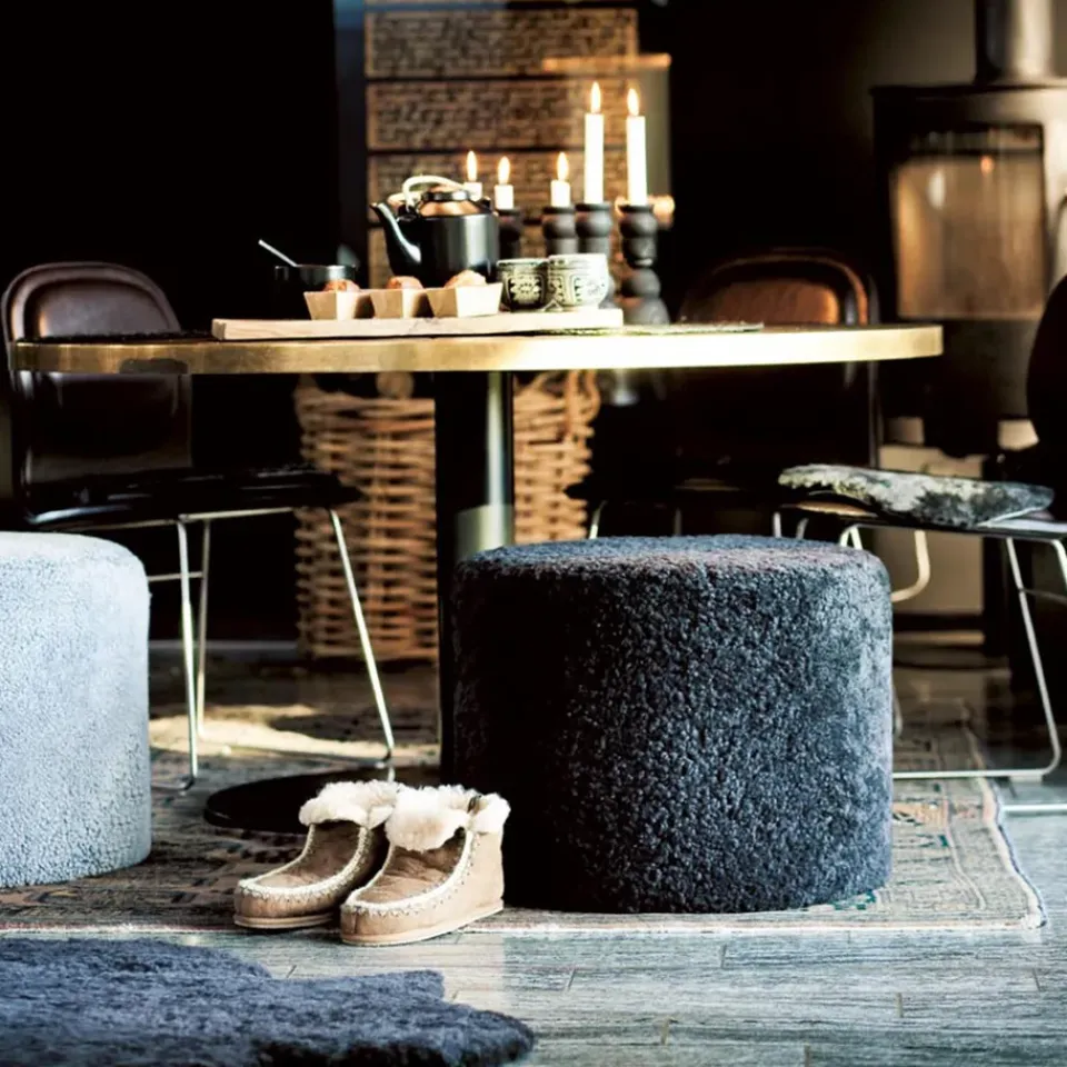 Shepherd of Sweden Sitting Poufs*Shepherd sit pouf Frida, graphite Grey