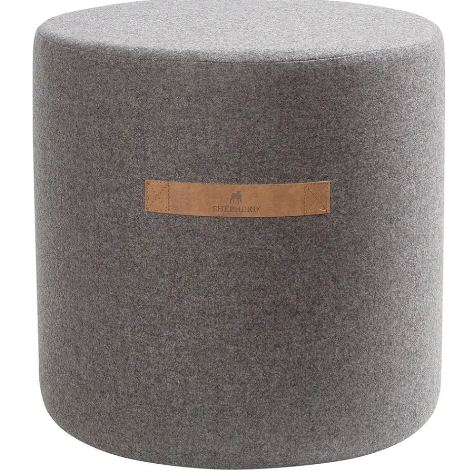 Shepherd of Sweden Sitting Poufs*Shepherd sit pouf Sara 40 cm, granite Grey