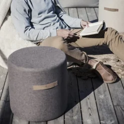 Shepherd of Sweden Sitting Poufs*Shepherd sit pouf Sara 40 cm, granite Grey