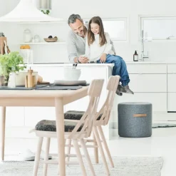 Shepherd of Sweden Sitting Poufs*Shepherd sit pouf Sara 40 cm, granite Grey