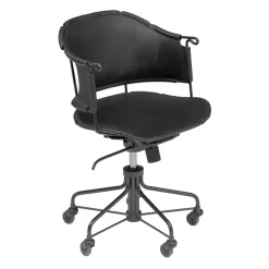 Källemo Office Chairs*Sheriff office chair, Tärnsjö leather - lacquered frame Black