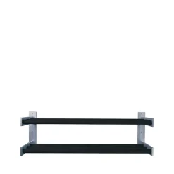 Scherlin Shoe Racks*Shoe shelf 5, Oak stained, wall, 2 level Black
