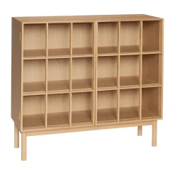 Hübsch Display & Glass Cabinets*Shoji cabinet wide, Oak Beige