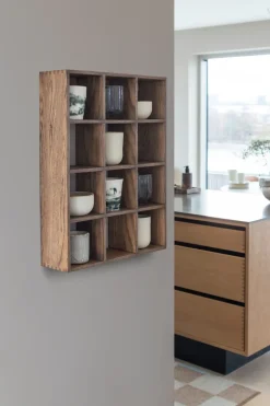 Mette Ditmer Shelves & Shelving Systems*Showcase wall shelf 40x53 cm, Dark oiled oak Brown