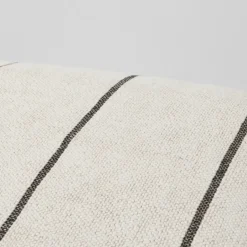 Broste Copenhagen Sitting Poufs*Sigrid pouf, Light beige-black, 50x50 cm BeigeBlack