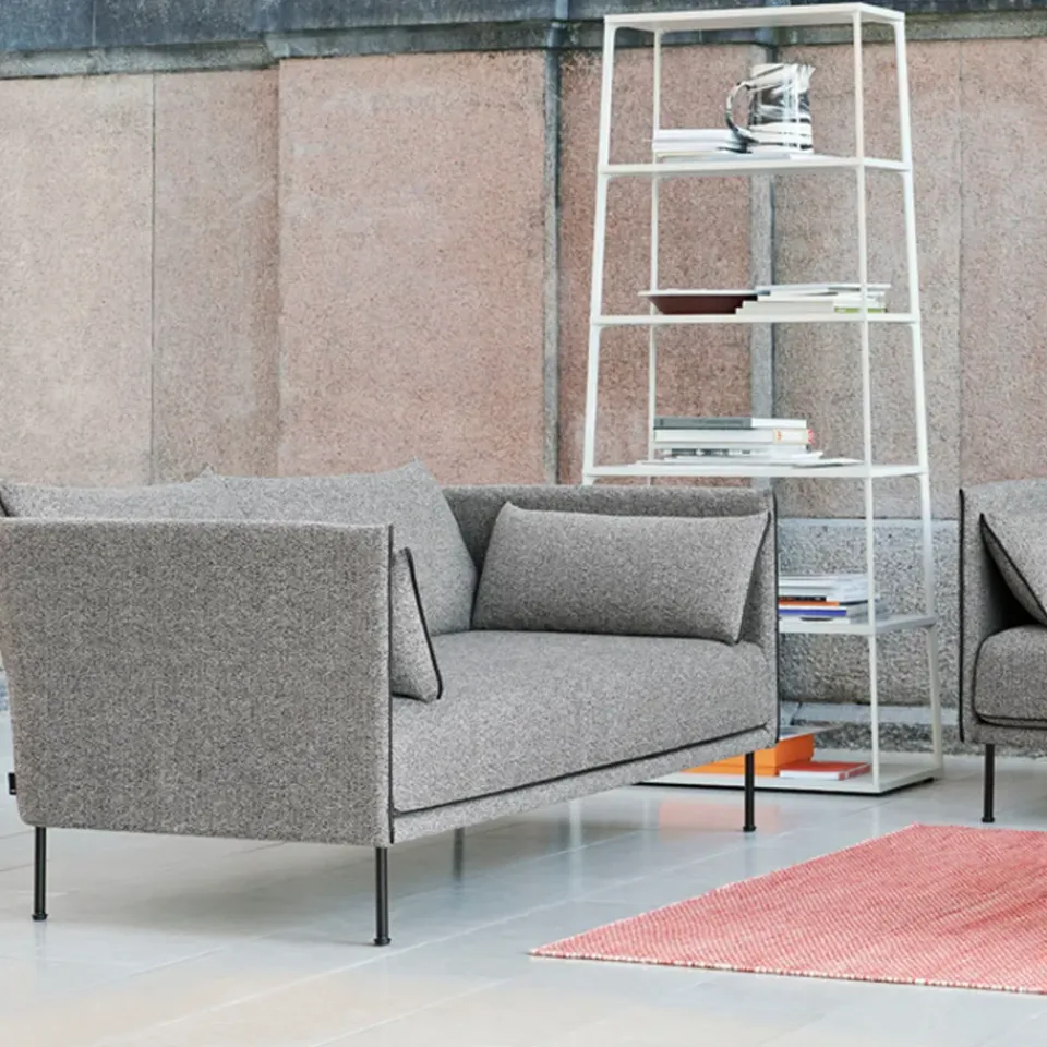 HAY Sofas*Silhouette 3-seater sofa, Coda 182 -black metal legs Grey