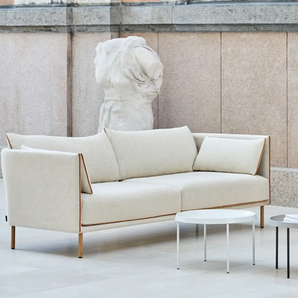 HAY Sofas*Silhouette 3-seater sofa, Linara 142 cognac-chrome legs Brown