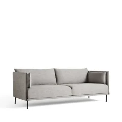 HAY Sofas*Silhouette 3-seater sofa, Ruskin 33-black metal legs Grey