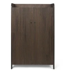 Ferm Living Display & Glass Cabinets*Sill Low cabinet, Dark stained oak Brown