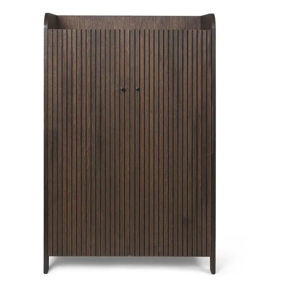 Ferm Living Display & Glass Cabinets*Sill Low cabinet, Dark stained oak Brown