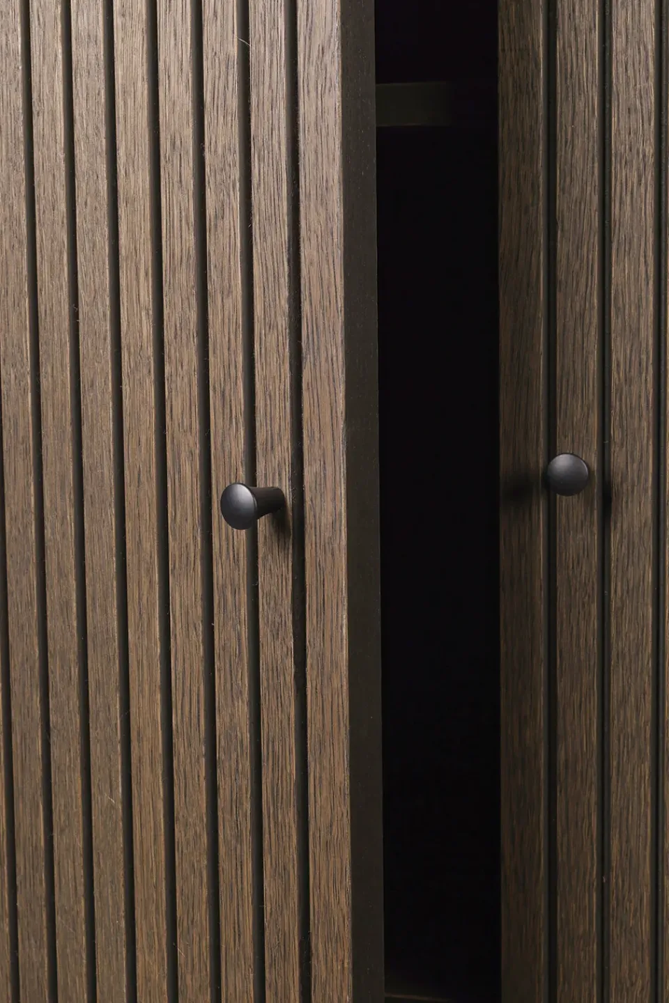 Ferm Living Display & Glass Cabinets*Sill Low cabinet, Dark stained oak Brown