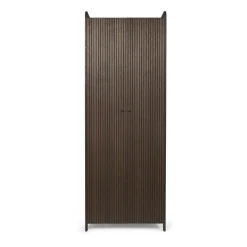 Ferm Living Display & Glass Cabinets*Sill Tall cabinet, Dark stained oak Brown