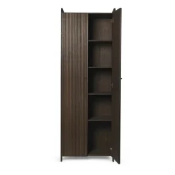 Ferm Living Display & Glass Cabinets*Sill Tall cabinet, Dark stained oak Brown