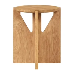 Kristina Dam Studio Stools*Simple stool Ø36 cm, Warm lacquered oak Beige