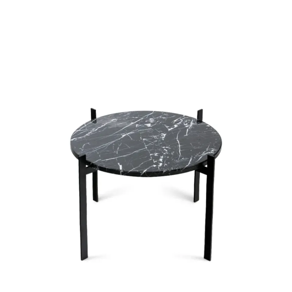 OX Denmarq Side Tables*Single Deck tray table, marble . stand Black