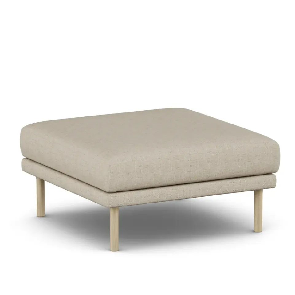 1898 Armchairs & Footstools*Sjövik footstool, Bern 0341-white-oiled oak Beige