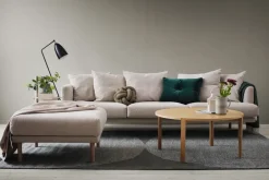 1898 Armchairs & Footstools*Sjövik footstool, Bern 0341-white-oiled oak Beige