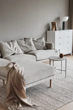 1898 Armchairs & Footstools*Sjövik footstool, Bern 0341-white-oiled oak Beige