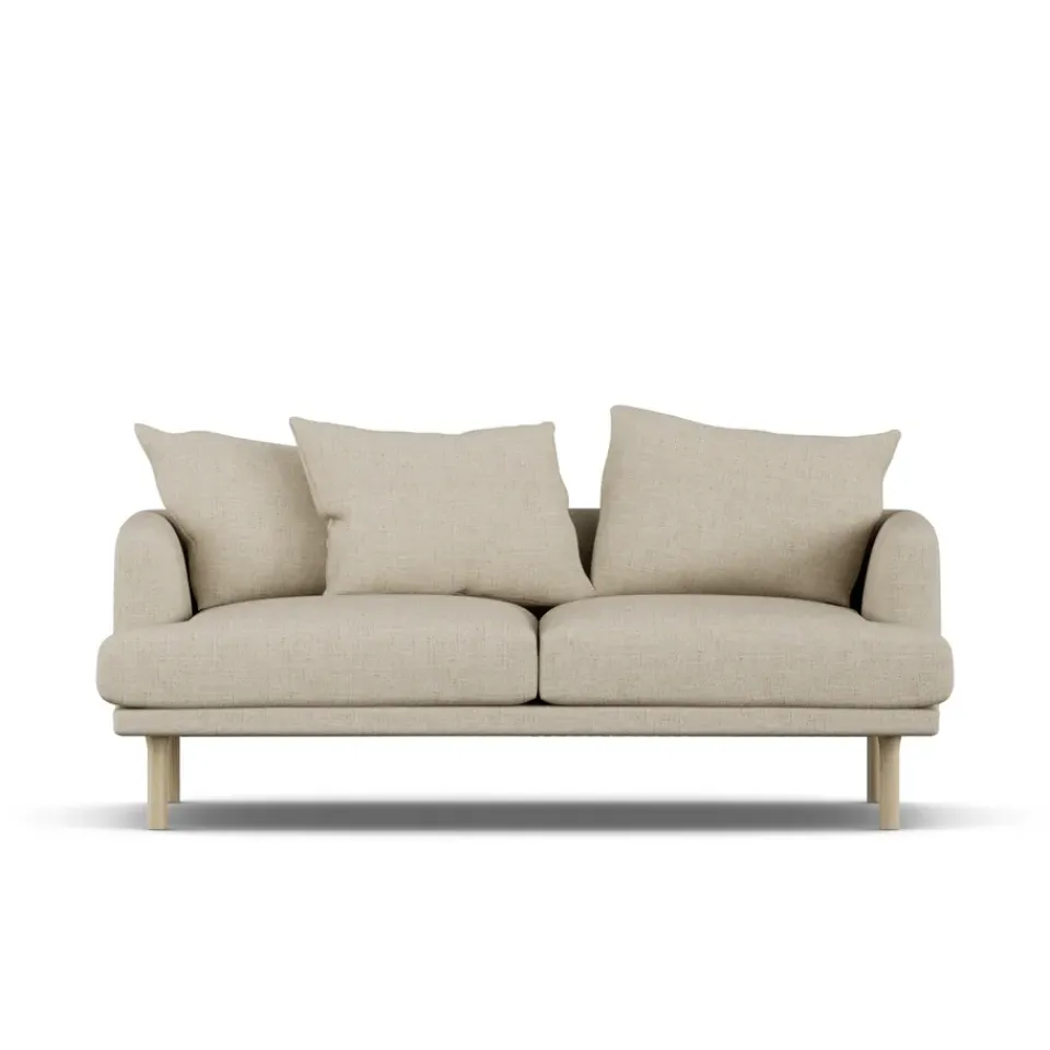 1898 Sofas*Sjövik sofa, Bern 0341-white-oiled oak, 2,5-seater Beige