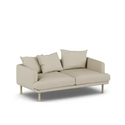 1898 Sofas*Sjövik sofa, Bern 0341-white-oiled oak, 2,5-seater Beige